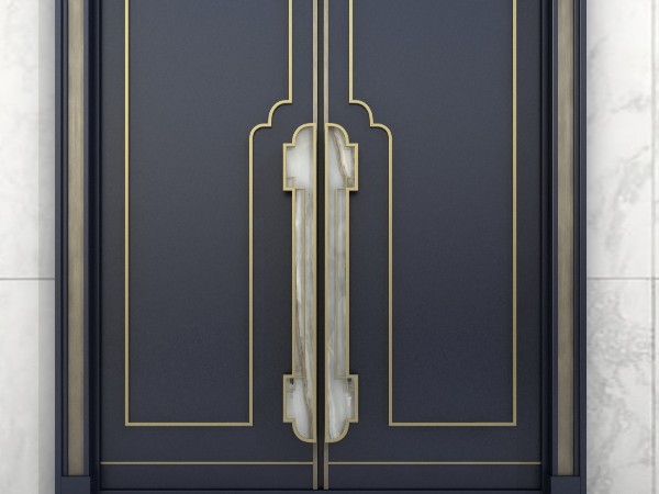 佛山別墅銅門廠家愛唯銅藝——新中式風格銅門